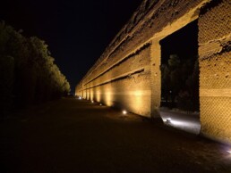 Villa Adriana, Muro del Pecile_notturna1