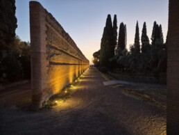 Villa Adriana, Muro del Pecile_notturna2